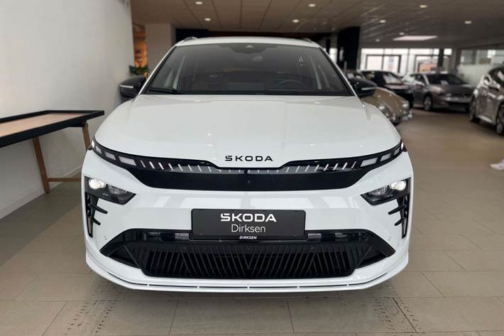Hvid Skoda Enyaq fra 2026