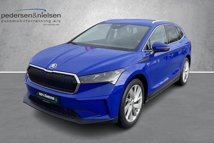 Blå Skoda Enyaq fra 2021