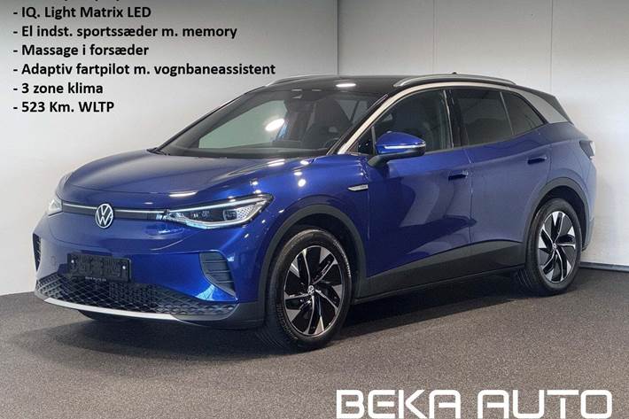 Blå VW ID.4 fra 2023