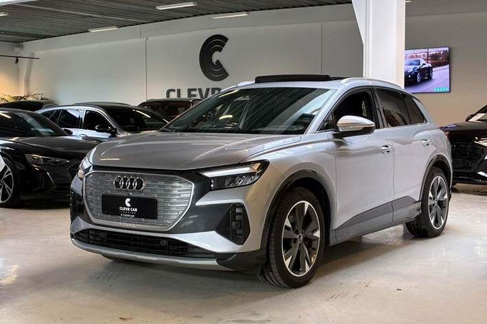Sølv Audi Q4 e-tron fra 2023