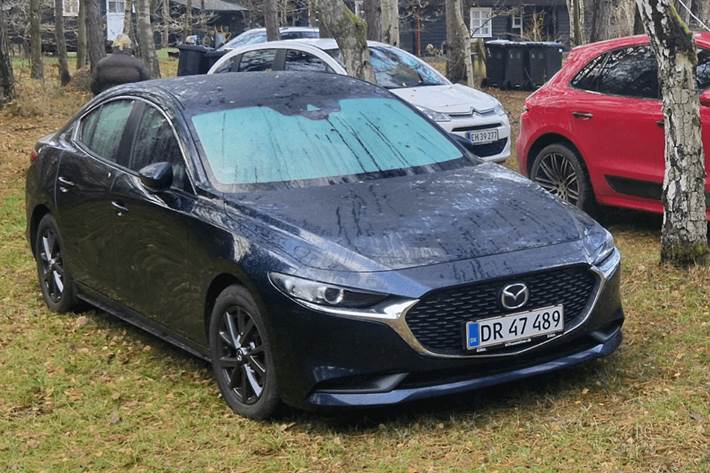 Brun Mazda 3 fra 2019
