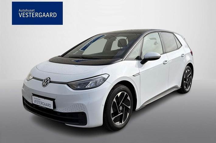 Hvid VW ID.3 fra 2022 set udefra