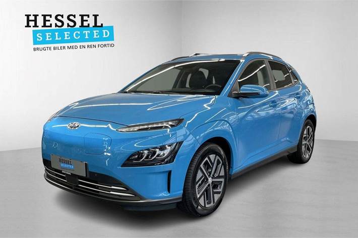Blå Hyundai Kona fra 2021