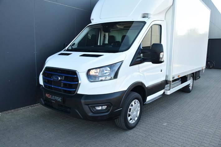 Hvid Ford E-Transit 390 L3 Chassis fra 2023