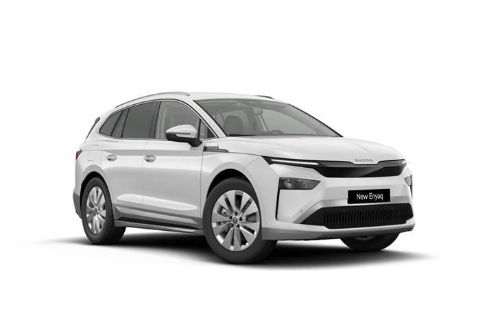 Hvid Skoda Enyaq fra 2026