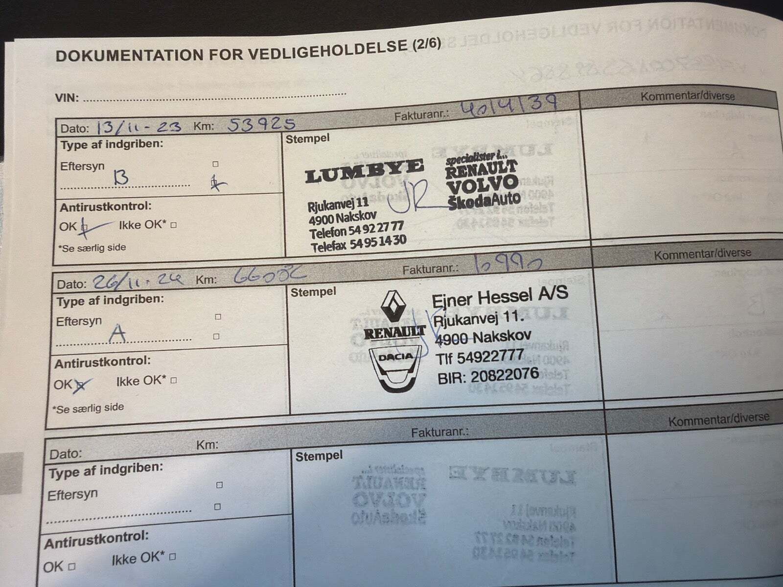 Blå Renault Captur fra 2019