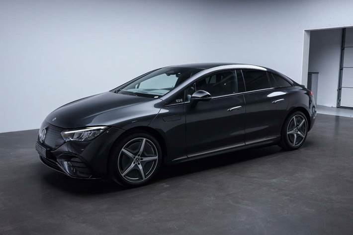 Grå Mercedes EQE350+ fra 2026