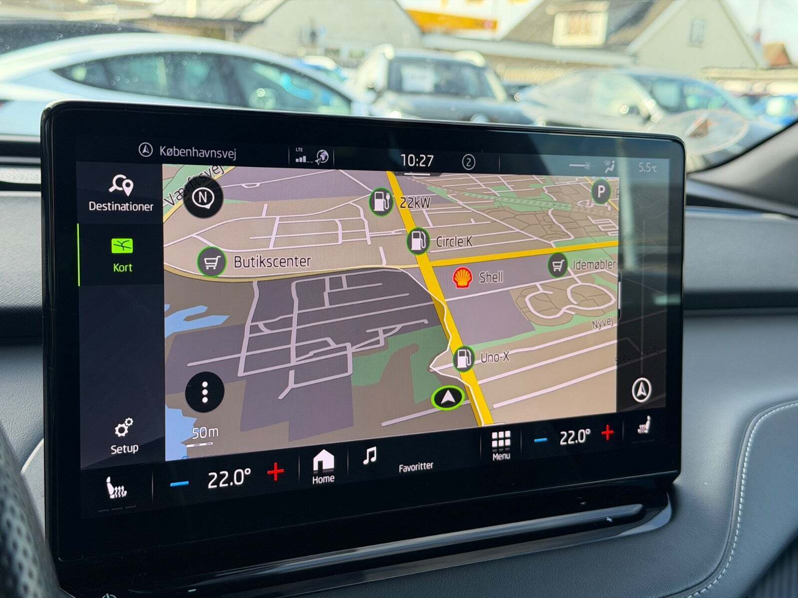 Grøn Skoda Enyaq fra 2023