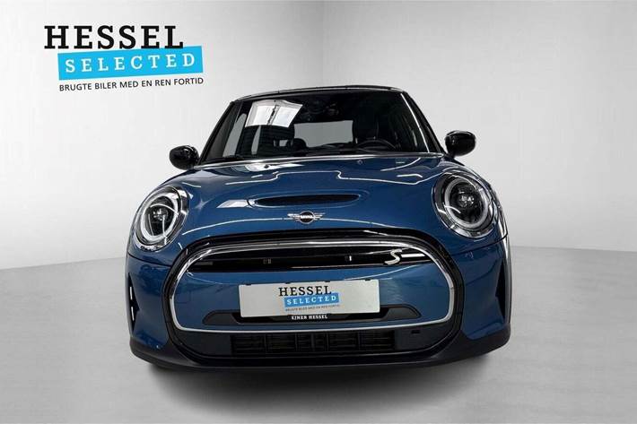 Blå Mini Cooper SE fra 2022