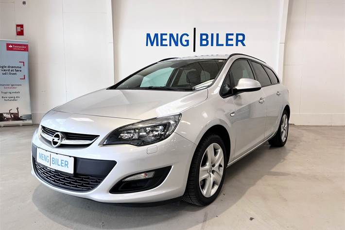 Sølv Opel Astra fra 2014