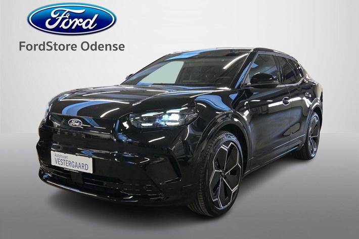 Sort Ford Capri fra 2025 set udefra