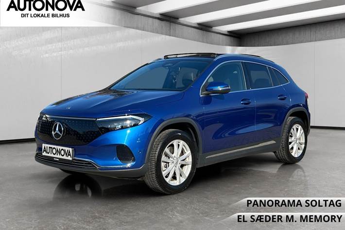 Blå Mercedes EQA 250 fra 2024