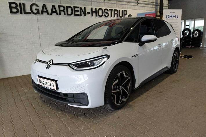 Hvid VW ID.3 fra 2021 set udefra