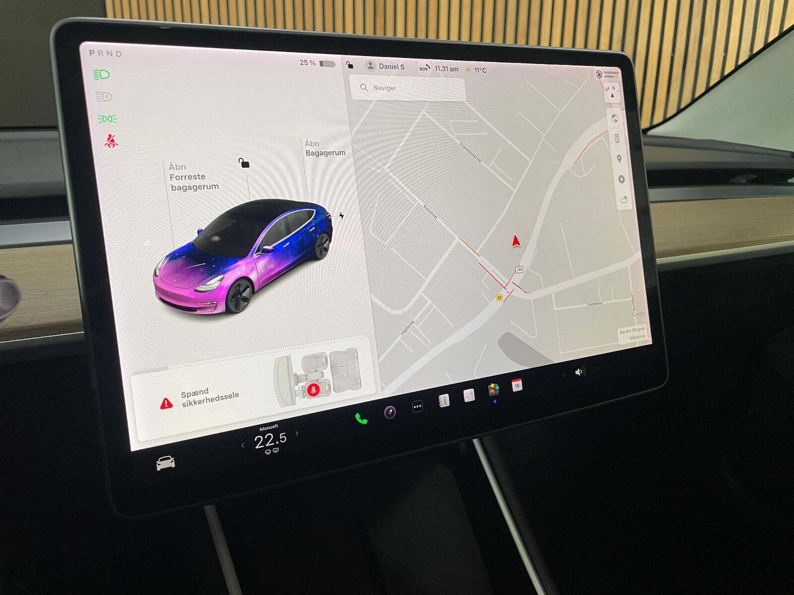 Sort Tesla Model 3 fra 2020