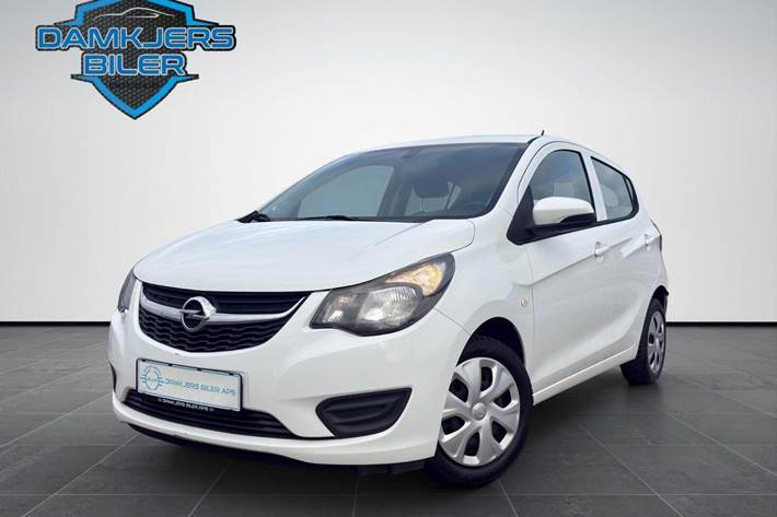 Hvid Opel Karl fra 2016 set udefra