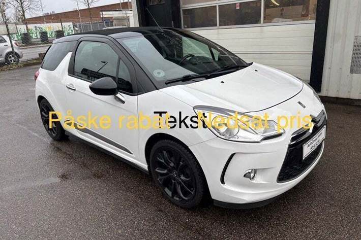 Hvid Citroën DS3 fra 2015 set udefra