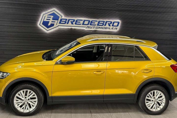 Gul VW T-Roc fra 2018