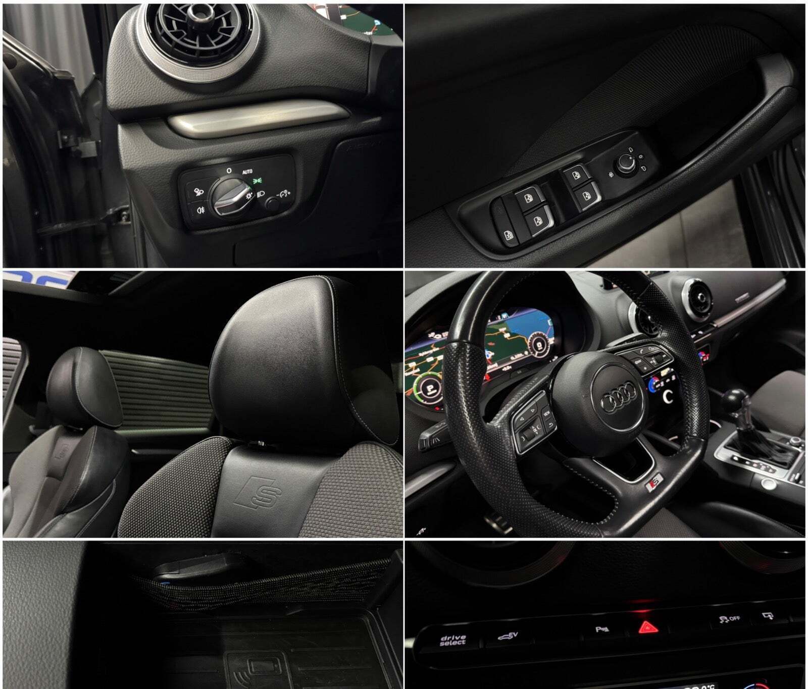 Grå Audi A3 fra 2017