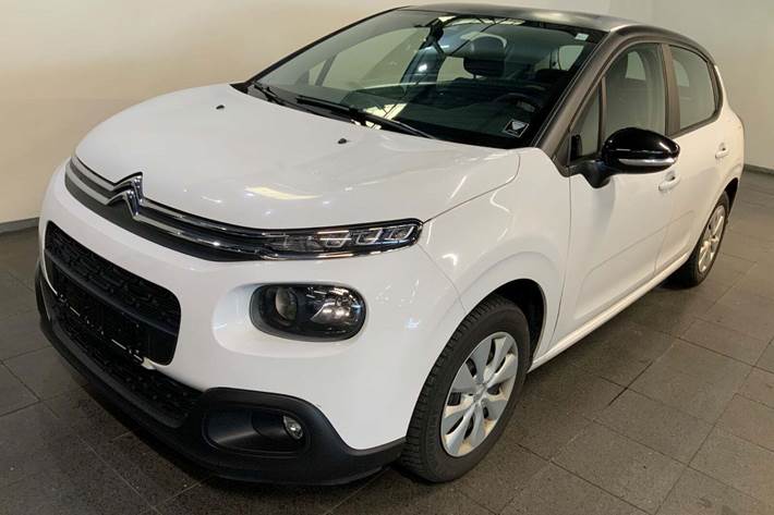 Hvid Citroën C3 fra 2018 set udefra