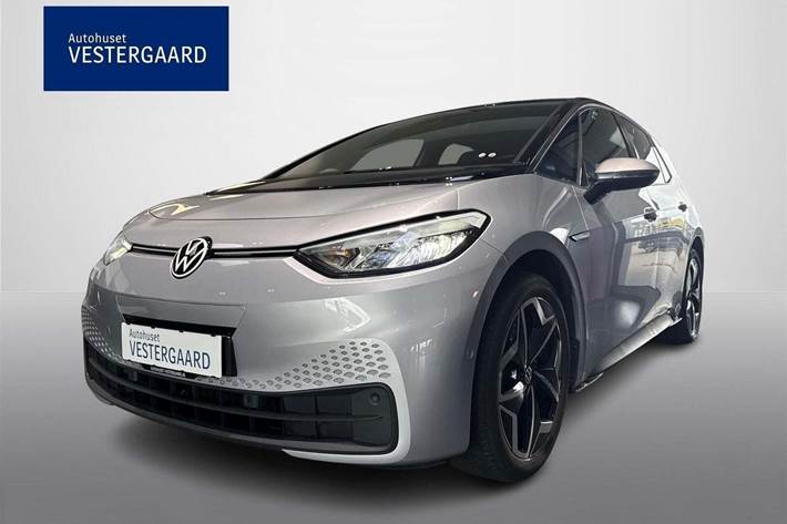 Grå VW ID.3 fra 2023 set udefra