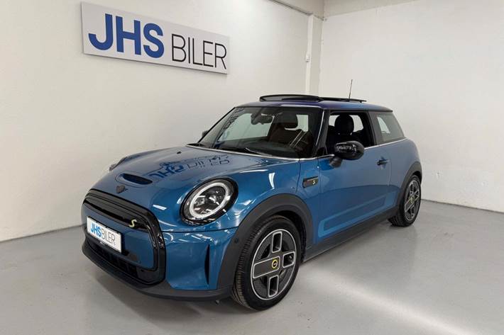 Blå Mini Cooper SE fra 2022