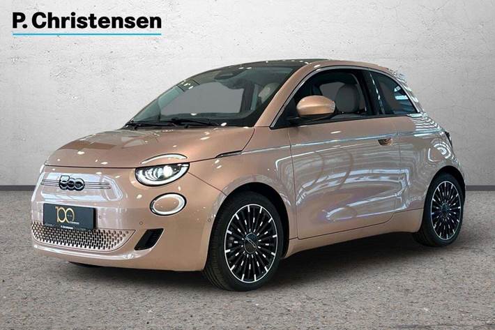 Grå Fiat 500e fra 2023