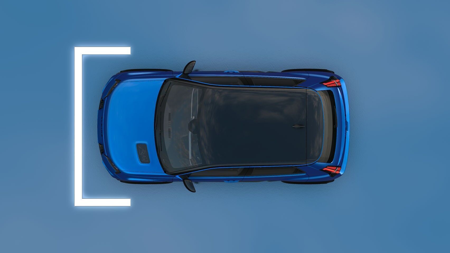 Blå Alpine A290 fra 2026 set udefra