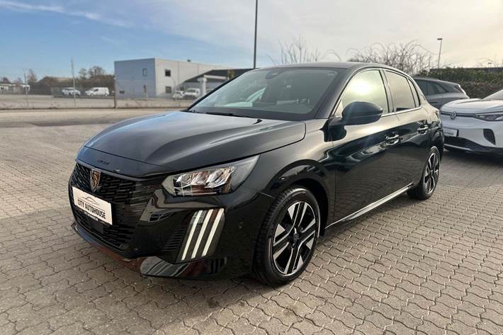 Sort Peugeot 208 fra 2024 set udefra