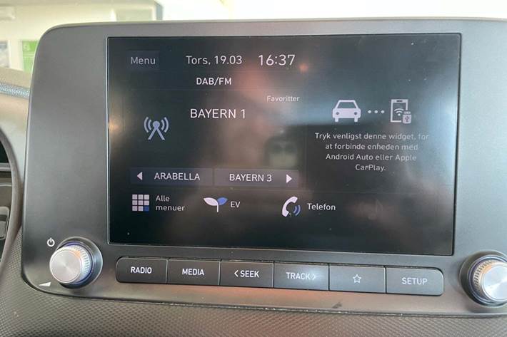 Hvid Hyundai Kona fra 2022