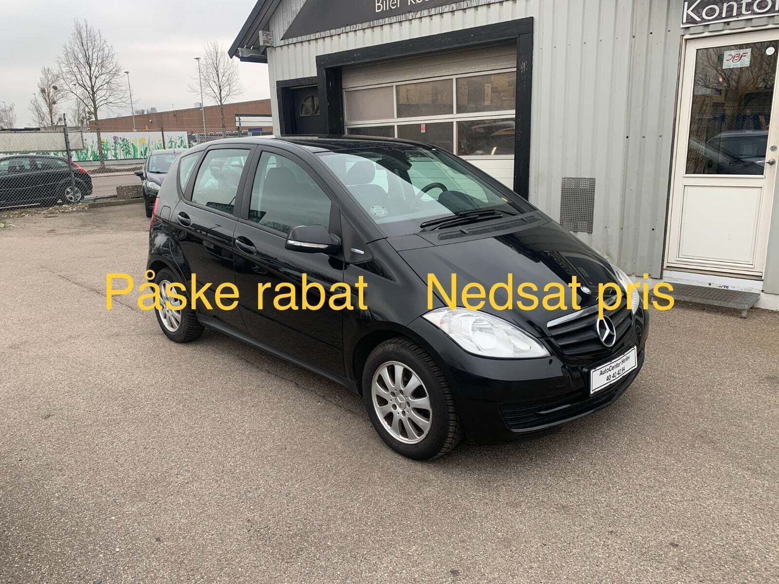 Sort Mercedes A160 fra 2011 set udefra