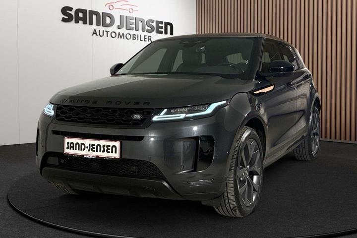 Grå Land Rover Range Rover evoque fra 2023 set udefra