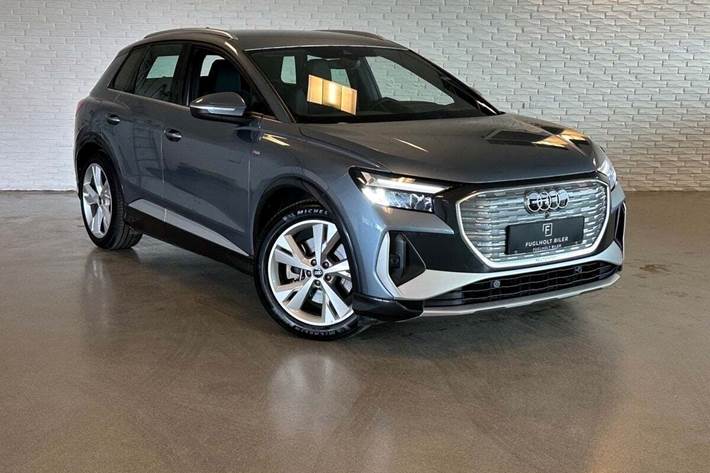Blå Audi Q4 e-tron fra 2022