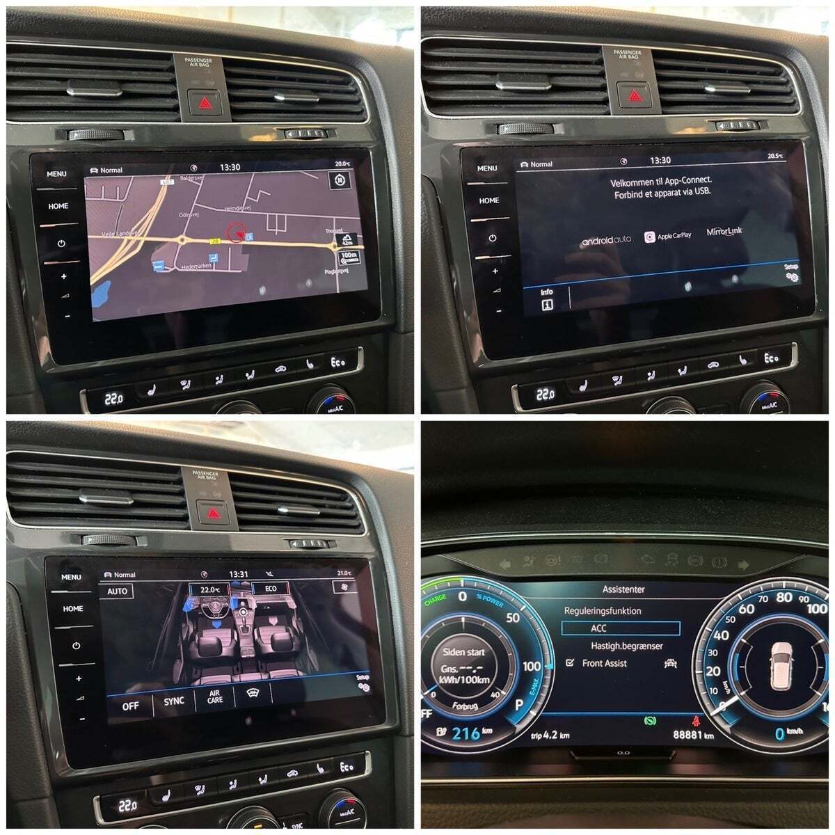 Sort VW e-Golf VII fra 2019