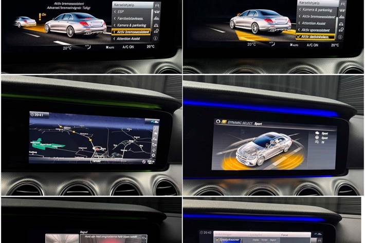 Grå Mercedes E220 d fra 2016