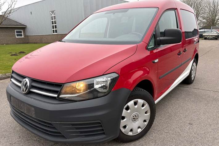 Gul VW Caddy fra 2017