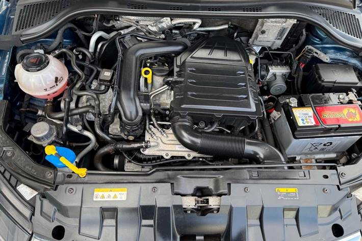 Blå Skoda Fabia fra 2021