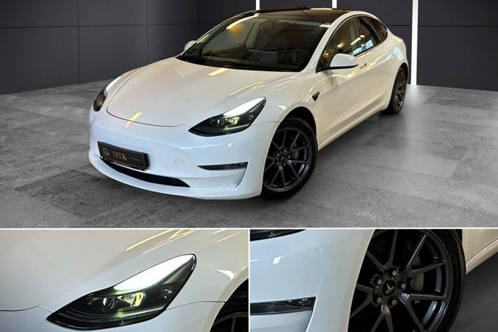 Hvid Tesla Model 3 fra 2021
