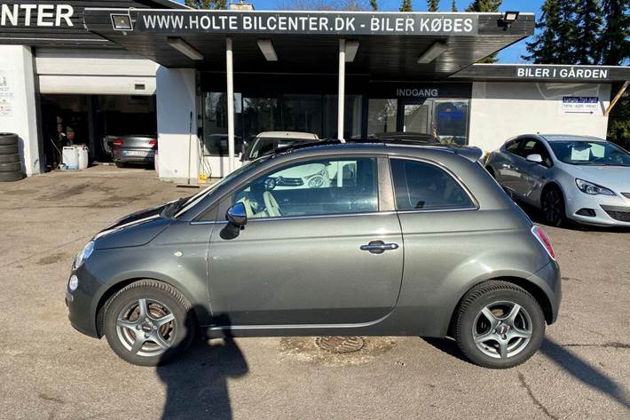 Grå Fiat 500 fra 2008