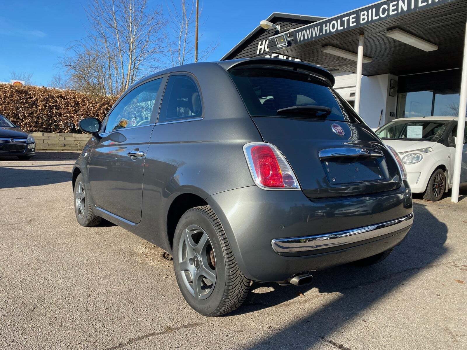 Grå Fiat 500 fra 2008