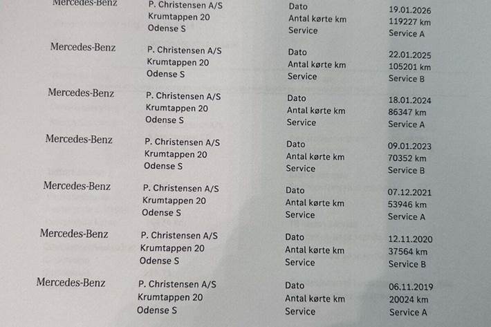 Sølv Mercedes C200 fra 2019