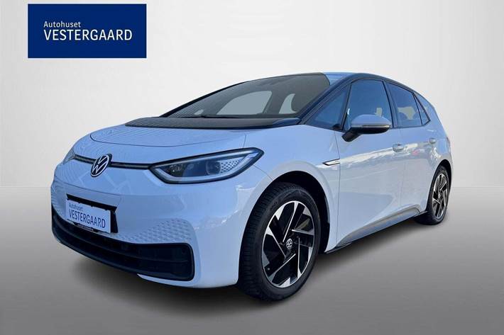 Hvid VW ID.3 fra 2020 set udefra