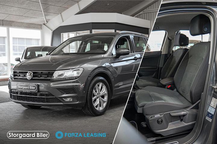 Grå VW Tiguan fra 2019 set udefra