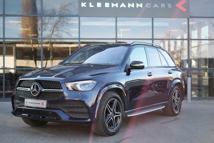 Blå Mercedes GLE350 de fra 2022