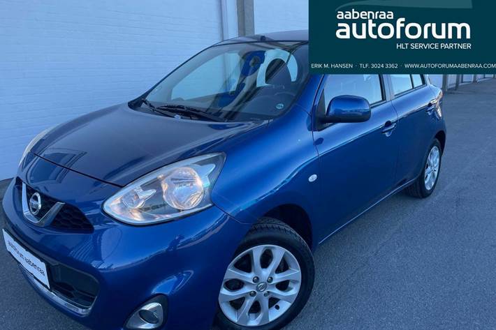 Blå Nissan Micra fra 2017