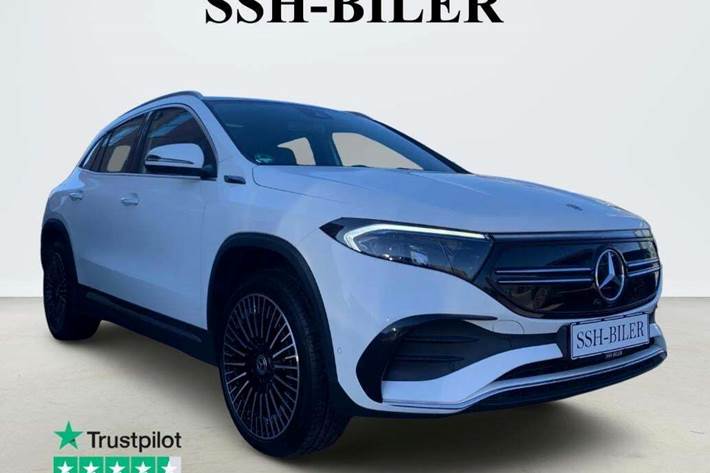 Hvid Mercedes EQA250+ fra 2023 set udefra