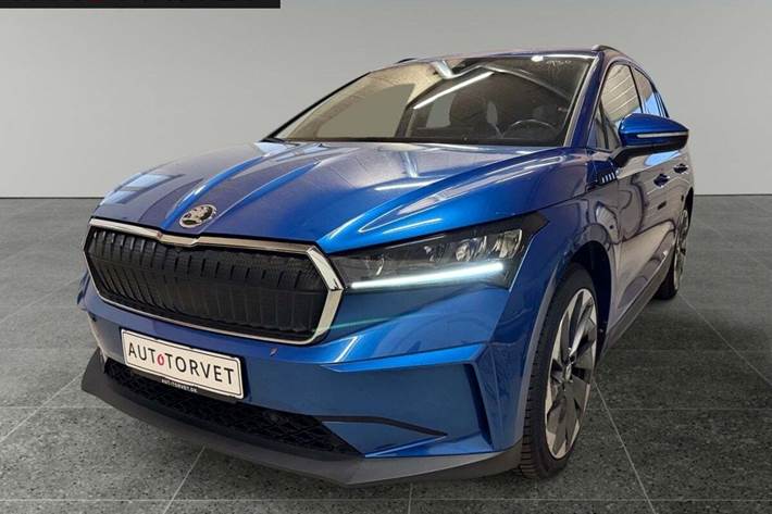 Blå Skoda Enyaq fra 2022