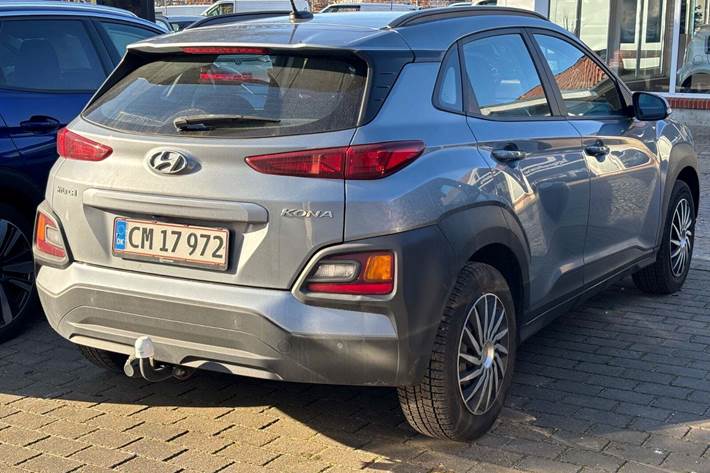 Blå Hyundai Kona fra 2018