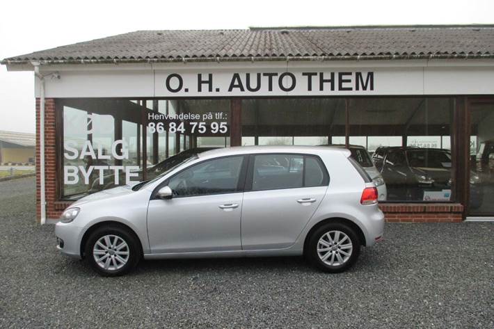 Sølv VW Golf VI fra 2011