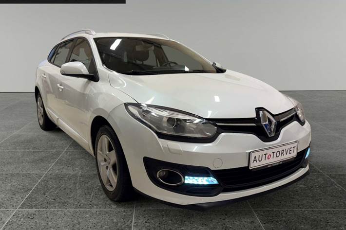 Hvid Renault Megane III fra 2014