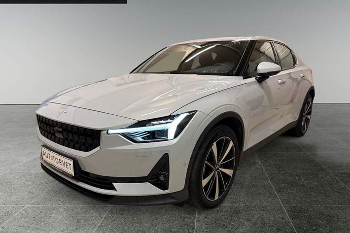 Grå Polestar 2 fra 2021 set udefra